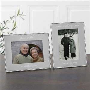 Mariposa® String of Pearls Personalized Anniversary Photo Frame-5x7