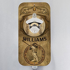 Vintage Sports Personalized Magnetic Bottle Opener