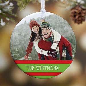 1-Sided Classic Christmas Photo Ornament