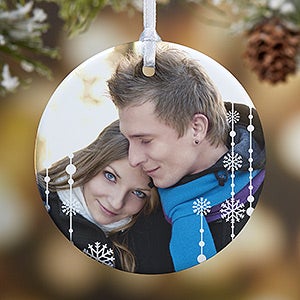 1-Sided Christmas Snowflake Personalized Photo Ornament