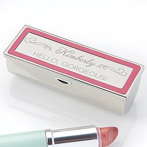 Engraved Lipstick Case - Makeup Motto