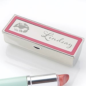 Personalized Lipstick Case - Kiss And Tell