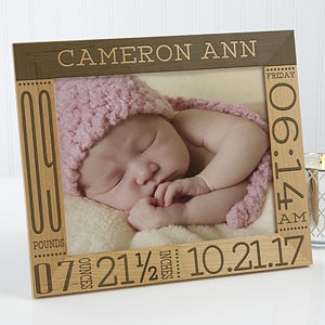 Baby Love Birth Information Personalized Picture Frame- 8 x 10