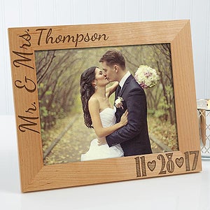 Our Wedding Date Personalized Photo Frame- 8 x 10