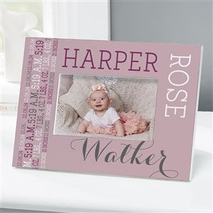 Darling Baby Girl Personalized Picture Frame - 4x6 Tabletop