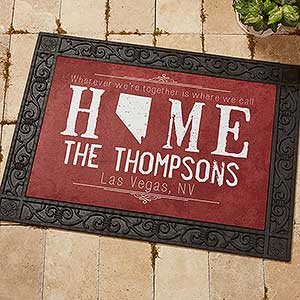 State of Love Personalized Doormat- 20x35