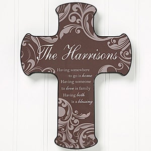 Family Blessings Personalized Cross