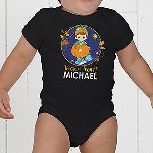 Precious Moments Personalized Halloween Apparel - Baby Bodysuit - Infant 12 Months - Royal Blue