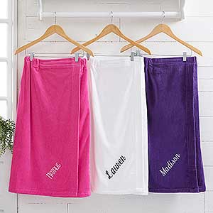 Spa Comfort Ladies Embroidered Towel Wrap - Name