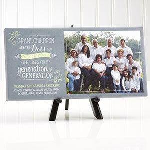 Our Grandchildren Personalized Canvas Print-1 Photo- 5 1/2 x 11