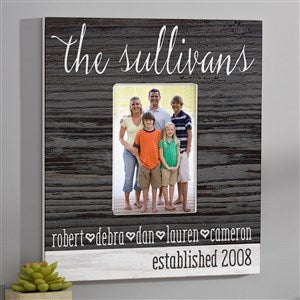 Family Love Personalized Rustic 5x7 Wall Frame - Vertical