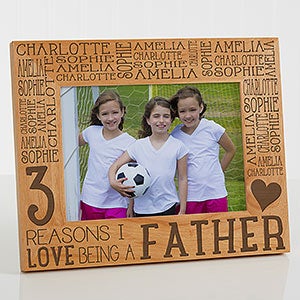 Custom Engraved Wood Photo Frame For Him - Reasons Why - 5x7