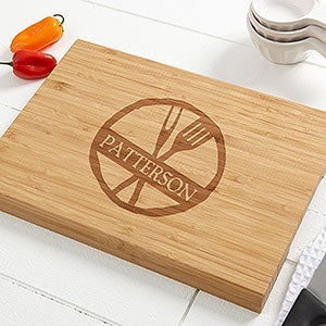 Family Brand Personalized Bamboo Cutting Board- 10x14