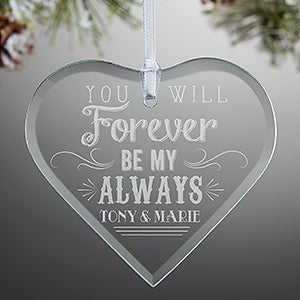 Love Quotes Personalized Heart Ornament