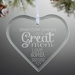Loving Words To Her Personalized Heart Ornament