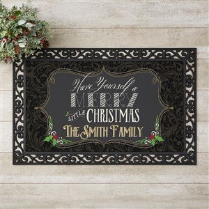 Personalized Holiday Doormat - Merry Little Christmas