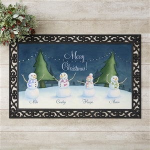 Personalized Doormat - Snowman Family 20x35