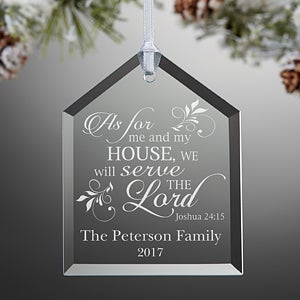 We Will Serve The Lord Engraved Ornament