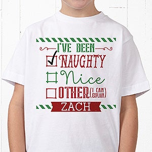 Personalized Kids Christmas T-Shirt - I Can Explain - Youth Small (6-8) - Royal Blue