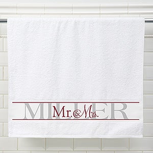 Wedded Pair Personalized Bath Towel Set of 2
