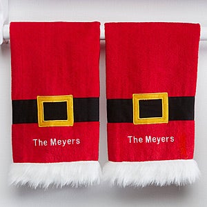 Personalized Santa Kitchen Towel Set