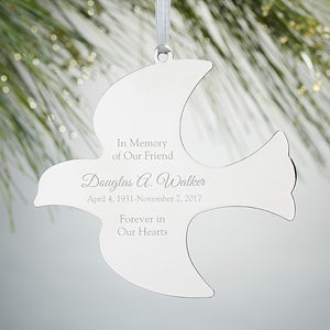 Memorial Dove Engraved Ornament