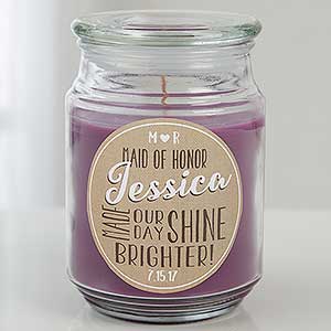 My Bridesmaid Personalized Scented Candle Jar