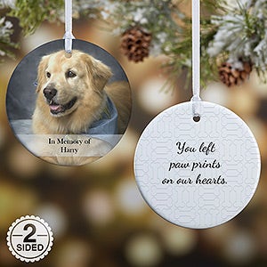 2-Sided Pet Photo Memories Personalized Ornament