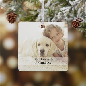 Pet Photo Memorial Photo Ornament - 1 Sided Metal