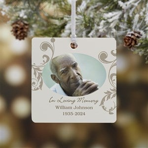 In Loving Memory Personalized Memorial Photo Ornament - 1 Sided Metal