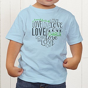 A Heart Full Of Love Personalized Apparel - Toddler T-Shirt - Toddler 2T - Pink