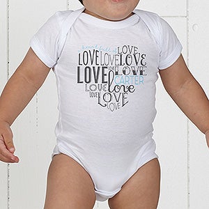 A Heart Full Of Love Personalized Apparel - Baby Bodysuit - Infant 12 Months - Black