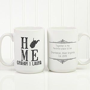 Personalized Romantic Coffee Mug - State Of Love - 15oz.