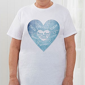 We Love You To Pieces Personalized T-Shirt - Adult Small - Royal Blue