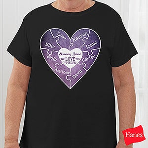 We Love You to Pieces Personalized Ladies Fitted Tee