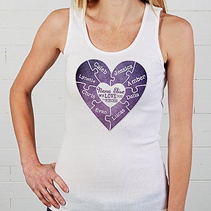 We Love You to Pieces Personalized White Tank