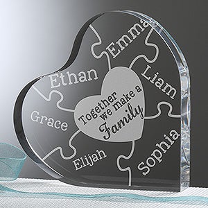 Personalized Heart Keepsake - Together We Make A Family