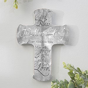 Grow In God's Love Personalized Cross - 5x7