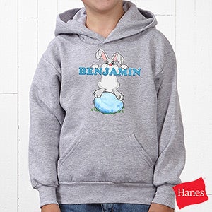 Bunny Love Personalized Youth Hooded Sweatshirt