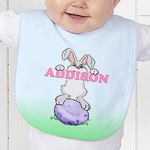 Personalized Easter Baby Bib - Easter Bunny