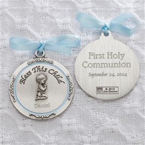 Personalized Religious Medallion - First Communion - Boy