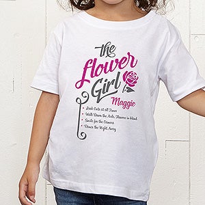 Personalized The Flower Girl Toddler T-Shirt - Toddler 2T - Black