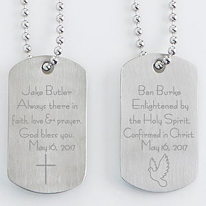 Confirmation Personalized Dog Tag Set