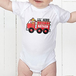 Jr. Firefighter Personalized Baby Bodysuit