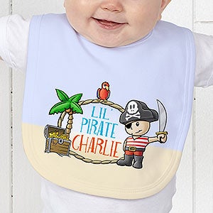 Personalized Baby Bib - Lil' Pirate