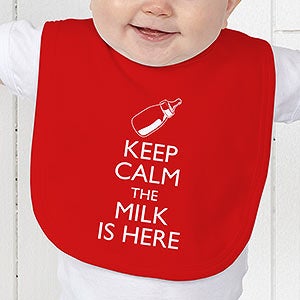 Personalized Keep Calm Baby Bib