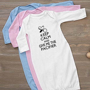 Personalized Keep Calm Baby Gown