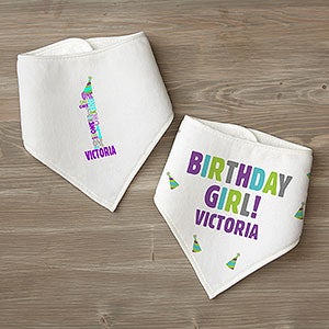 Personalized Birthday Bandana Bibs