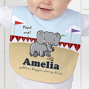 Personalized Elephant Baby Bib