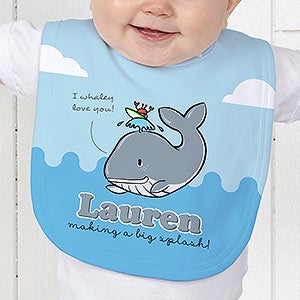 Personalized Baby Bib - Lovable Whale